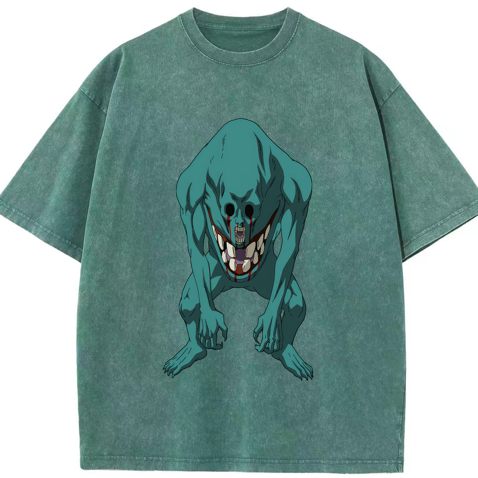 （画像用） 呪術廻戦 Jujutsu Kaisen 綿100% ヴィンテージ風 半袖Tシャツ（フロントプリント）